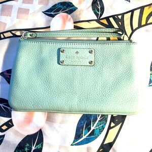Kate Spade Wristlet - Light Aqua Color - See pictures for issues